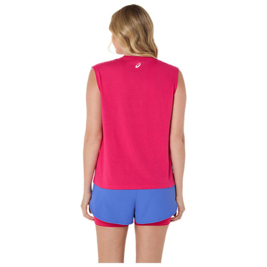 Asics Γυναικεία αμάνικη μπλούζα Game Seasonal Graphic Top